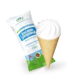 Биомороженое, Десант здоровья 45 г кисломолочное ванильное 7.5% в вафельном рожке