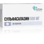 Сульфасалазин, таблетки покрытые пленочной оболочкой 500 мг 30 шт