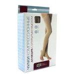 Чулки компрессионные кругловязаные, р. 2 ЧККВ ЦК до бедра 2 класс компрессии с открытым мыском пара кремовые