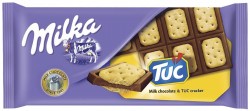 Шоколад, Milka (Милка) 87 г с соленым крекером Тук молочный